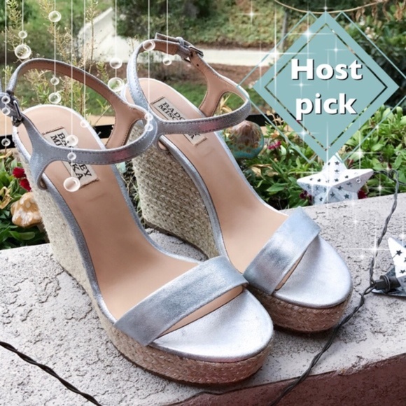 Badgley Mischka Shoes - Badgley Mischka silver wedges